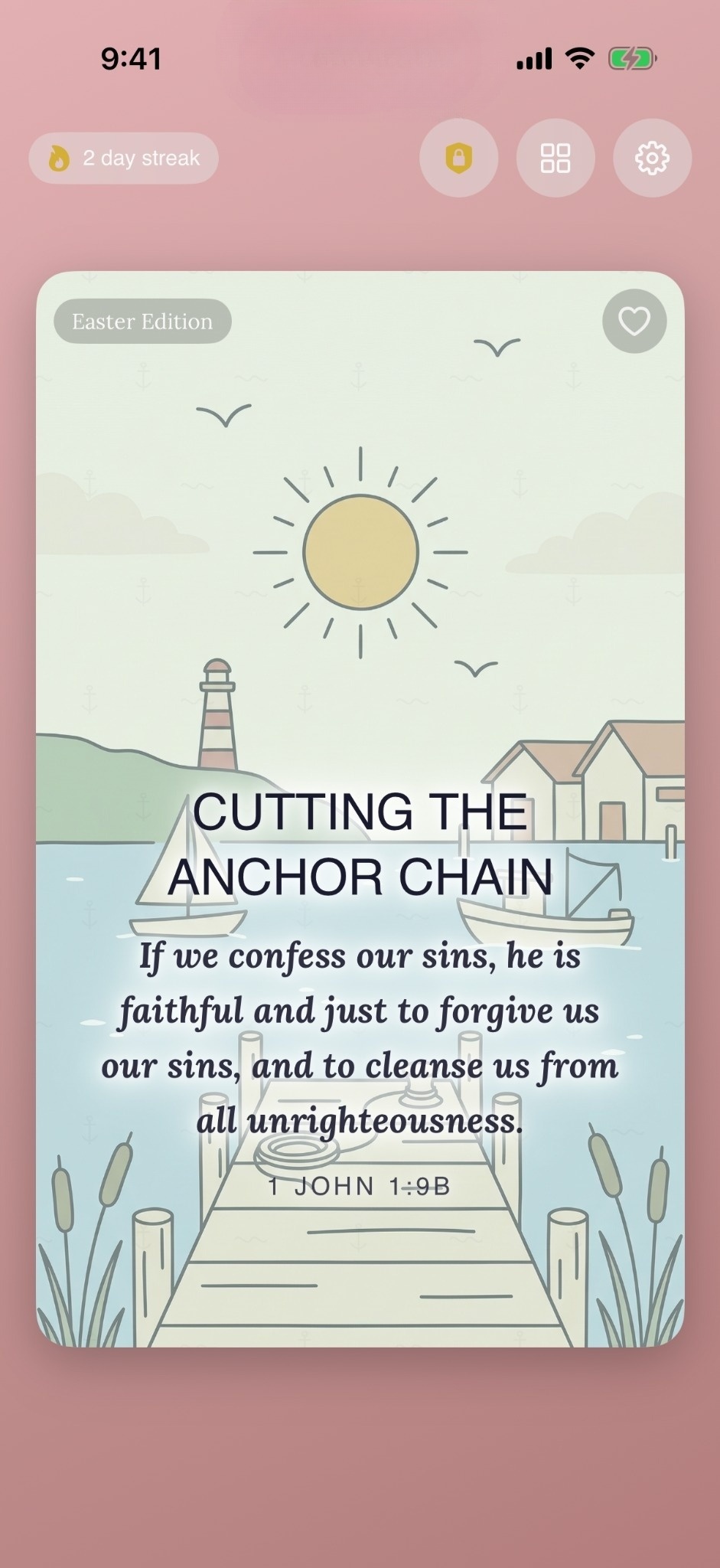 Easter edition devotional card